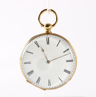 Lot 45 - A French 18ct Gold Open Faced Pocket Watch with Lepine Calibre Movement