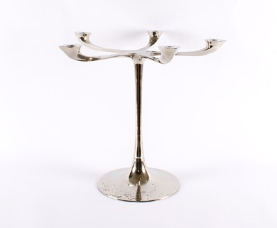 Lot 143 - Modernist Chromed Candelabrum