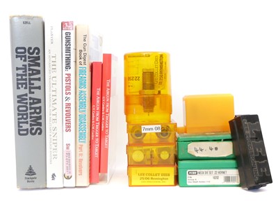 Lot 880 - Collection of reloading tools, books, RCBS .22...