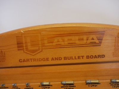 Lot 711 - Lapua Cartridge display board, with inert...