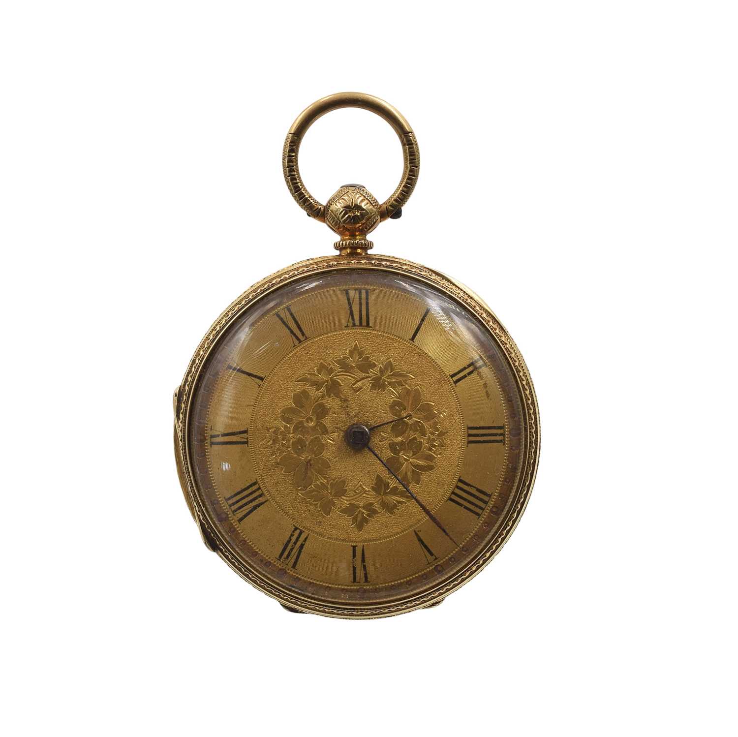 Lot A Victorian 18ct gold open-faced pocket watch