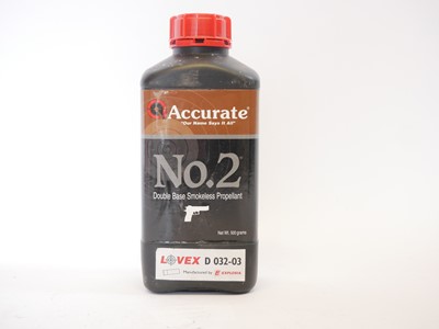 Lot 896 - Accurate No.2 Double base pistol powder...