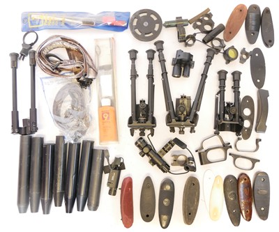 Lot 831 - Collection of gun parts and accessries, to...