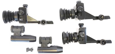Lot 832 - Three aperture rear sights and two tunnel...