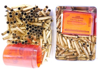 Lot 874 - Lee die sets and brass cases, to include a...