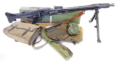 Lot 104 - Deactivated 7.92mm MG53 belt fed machine gun...