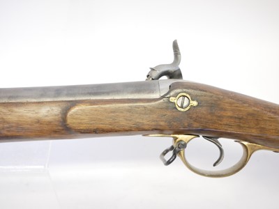 Lot 51 - Percussion Nepalese .700 Brunswick rifle, 30...