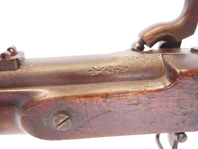 Lot 54 - Enfield P53 percussion rifle, 39inch barrel...