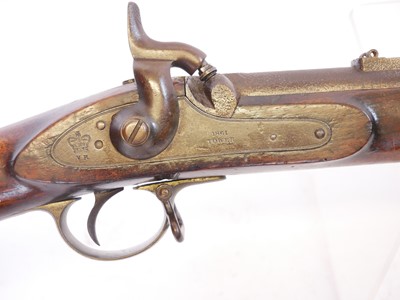 Lot 54 - Enfield P53 percussion rifle, 39inch barrel...