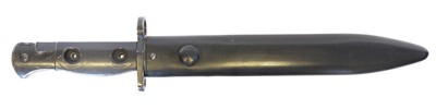 Lot 237 - SLR L1A3 bayonet and scabbard, stamped D67. WE...