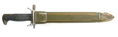 Lot 239 - US M1 Garand bayonet and scabbard, the ricasso...