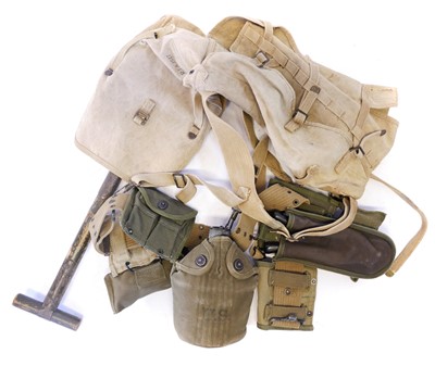 Lot 267 - US Doughboy WWI / WWII pack, assembled from...