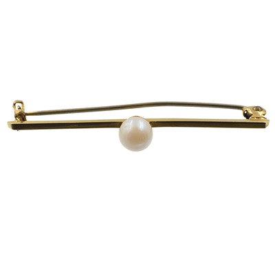 Lot A 9ct pin bar brooch
