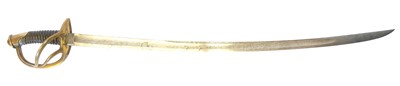 Lot 207 - US M.1840 type cavalry sabre, 32inch curved...