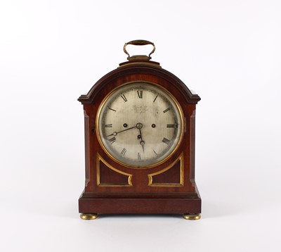 Lot 166 - A Good Early 20th Century Mahogany Bracket Clock in the Regency Style