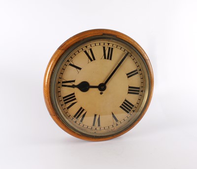 Lot 171 - A Large Late 19th/Early 20th Century English Oak Wall Clock