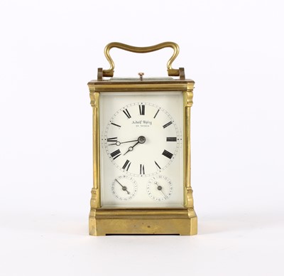 Lot 165 - A Large Mid-19th Century Austrian Gilt Brass Carriage Clock