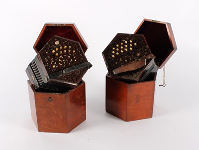 Lot 310 - Two Victorian Concertinas for Restoration