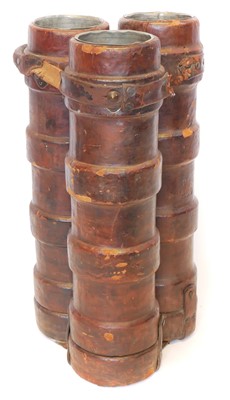 Lot Triple cordite carrier, stamped N- RCD to each...