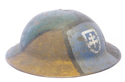 Lot 263 - US WWI M17 Doughboy steel helmet, stamped Z046,...