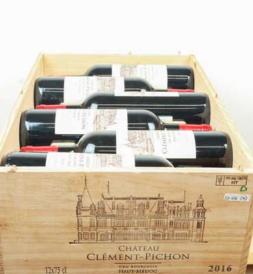 Lot 33 - 12 bottles in OWC Chateau Clemont-Pichon Cru Bourgeois Haut-Medoc 2016
