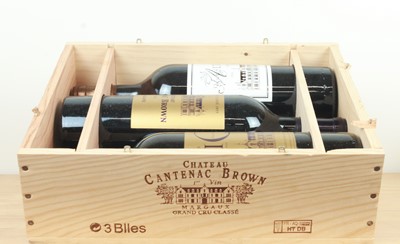 Lot 40 - 3 bottles in Presentation OWC Chateau Cantenac Brown ‘collection’