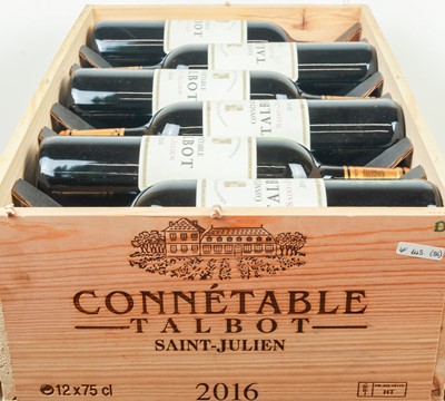 Lot 55 - 12 bottles in OWC Connetable de Chateau Talbot St Julien 2016