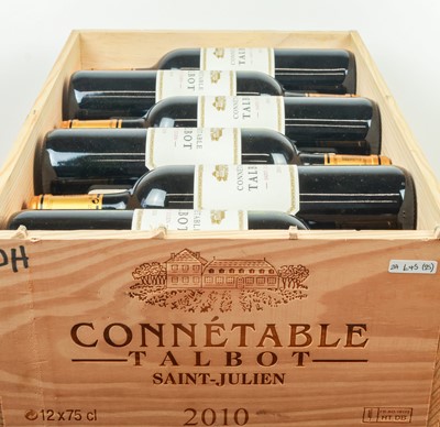 Lot 56 - 12 bottles in OWC ‘Connetable’ de Talbot (2nd Wine of Chateau Talbot Grand Cru Classe) St Julien 2010
