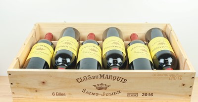 Lot 60 - 6 bottles in OWC Clos du Marquis St Julien ‘Grand Vin’ 2016