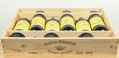Lot 61 - 6 bottles in OWC Clos du Marquis St Julien ‘Grand Vin’ 2016