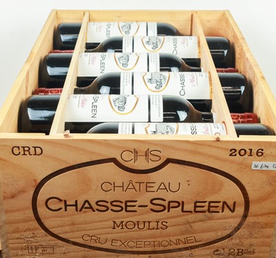 Lot 66 - 12 bottles in OWC Chateau Chasse-Spleen Cru Exceptionnel Moulis en Medoc 2016