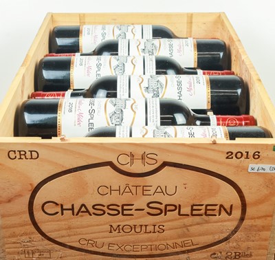 Lot 67 - 12 bottles in OWC Chateau Chasse-Spleen Cru Exceptionnel Moulis en Medoc 2016