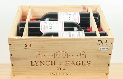 Lot 70 - 6 bottles in OWC Chateau Lynch Bages Grand Cru Classe Pauillac 2014