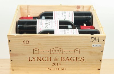 Lot 10 - 6 bottles in OWC Chateau Lynch Bages Grand Cru Classe Pauillac 2014