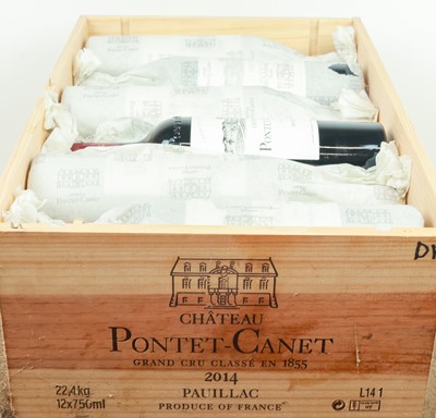 Lot 73 - 12 bottles in OWC Chateau Pontet Canet Grand Cru Classe Pauillac 2014