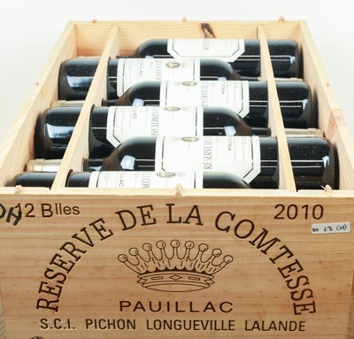 Lot 74 - 12 bottles in OWC ‘Reserve de la Comtesse’ Pauillac 2010