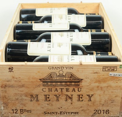 Lot 76 - 12 bottles in OWC Chateau Meyney Cru Bourgeois St Estephe 2016