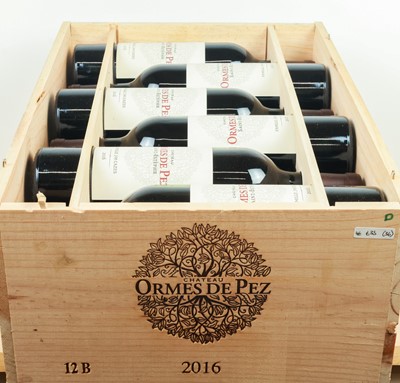 Lot 77 - 12 bottles in OWC Chateau Les Ormes de Pez Cru Bourgeois Superieur St Estephe 2016