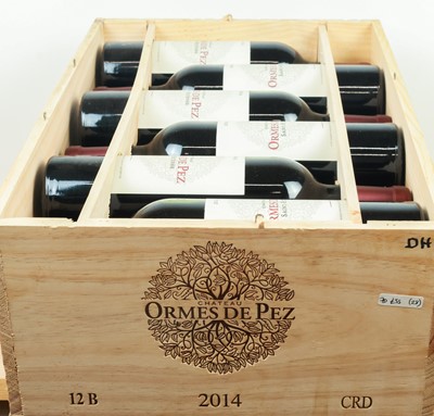 Lot 78 - 12 bottles in OWC Chateau Les Ormes de Pez Cru Bourgeois Superieur St Estephe 2014
