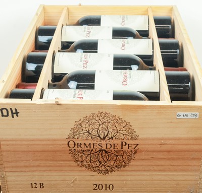 Lot 79 - 12 bottles in OWC Chateau Les Ormes de Pez Cru Bourgeois Superieur St Estephe 2010