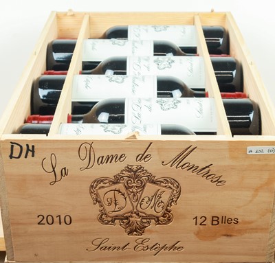 Lot 12 - 12 bottles in OWC ‘La Dame de Montrose’ (2nd Wine of Chateau Montrose Grand Cru Classe) St Estephe 2010