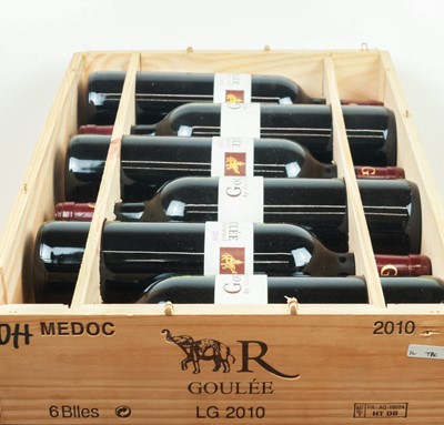 Lot 13 - 6 bottles in OWC ‘Goulee’ by Cos d’Estournel St Estephe 2010 (all b/n +)