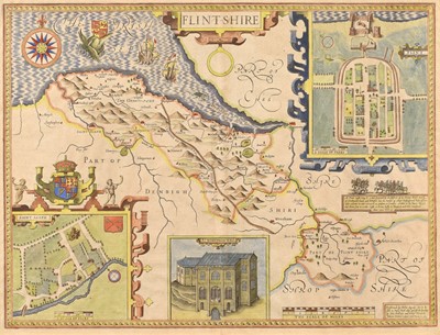 Lot 208 - John Speede, Map of Flintshire
