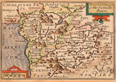 Lot 209 - Five assorted antique maps of Cheshire and a map of Montgomeryshire (6).