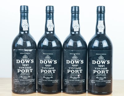 Lot 118 - 4 bottles Dow’s Vintage Port 1991