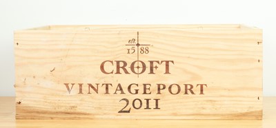 Lot 51 - 6 bottles in OWC Croft Vintage Port 2011