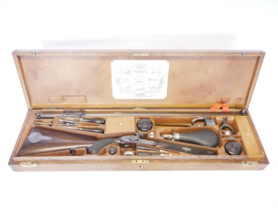 Lot 47 - Cased Alexander Henry .451 percussion target...