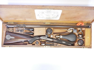 Lot 47 - Cased Alexander Henry .451 percussion target...