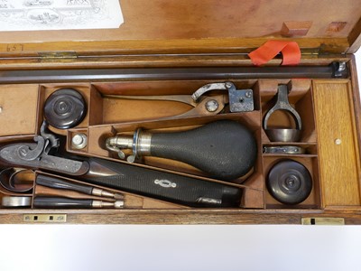Lot 47 - Cased Alexander Henry .451 percussion target...