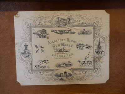 Lot 47 - Cased Alexander Henry .451 percussion target...